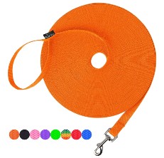 AmaGood Dog/Puppy Obedience Recall Training Agility Lead-15 ft 20 ft 30 ft 50 ft Long Leash-for Dog Training,Recall,Play,Safety,Camping 